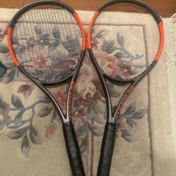 2 Wilson BURN Tennis Racquets 1 Year Old