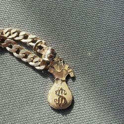 10k Money Bag Pendant 