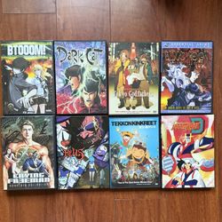 Anime DVD mix series Crying Freeman, Dark Cat, Hells, Tokyo Godfathers