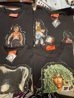 4pc XL Premium Tapestry Bundle Shirts Travis Scott Kayne Sza Frank the Creatoe