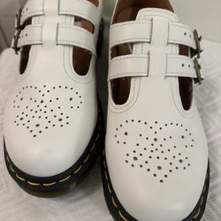 Dr Martens White Smooth Leather Size 8