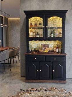 Modern Liquor Cabinet or Hutch with lights