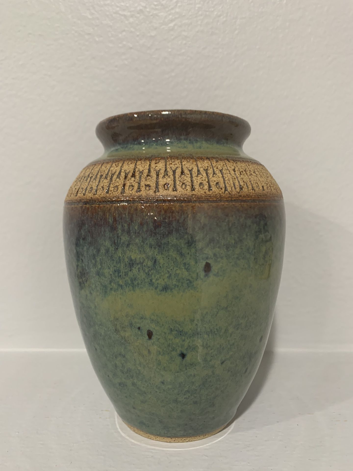Vintage Signed Robert Reckers Salt Creek Hand Thrown Pottery Vase