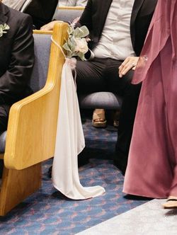 aisle bench decor for wedding ceremony, & Basket For Petals