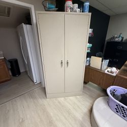 Beige Metal Cabinet