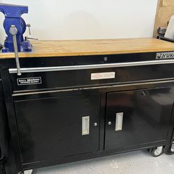 Yukon tool cabinet / work bench with Vise
