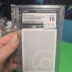 Cgc 10 Old Maid Space Plate Blank 