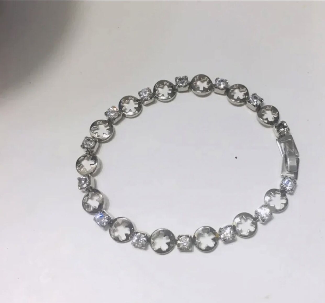 Charm Silver Love Zircon Bracelet