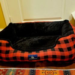 Serta Perfect Sleeper Orthopedic Cuddler Pet Dog Cat Bed Brown Plush, 34" x 24"