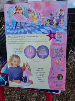 Vintage 2001 Barbie Nutcracker Sugarplum Princess Doll Open Box NRFB Blue Eyes