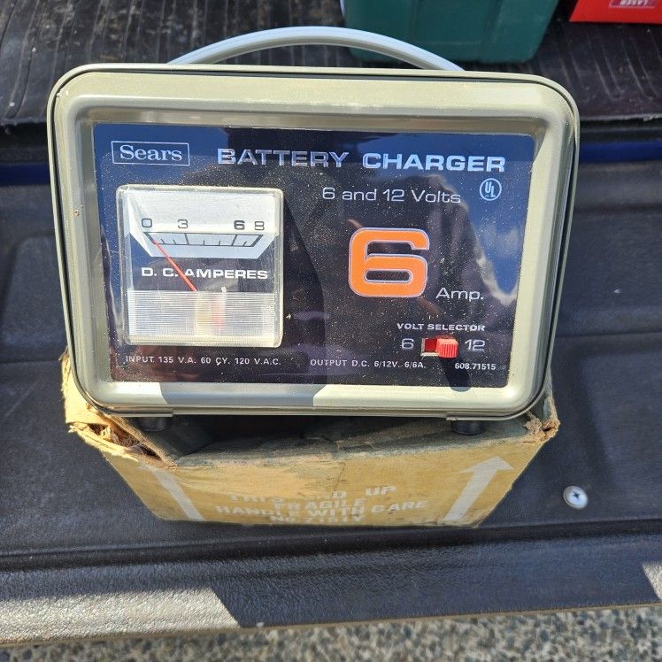 SEARS 6 & 12volt Battery Charger -6amp