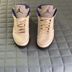 Jordan 5s Purple White And Black 