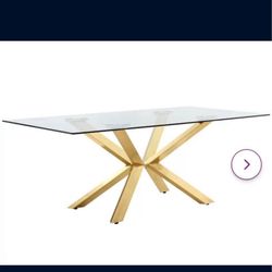 Modern Gold Dining Table 
