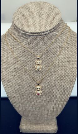 Cadena Y Pulsera De Osito🥰🥰🥰 (Baño De Oro 14k)