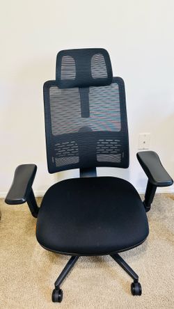 Newtral Ergonomic Home Office Chair, High Back Desk Chair with Unique Adaptive Lumbar Support, Adjustable Headrest, Seat Depth Adjustment, 96°-126° Ti