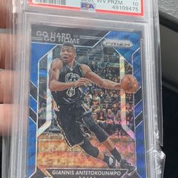 Giannis Finals MVP Prizm Blue #’d PSA10 