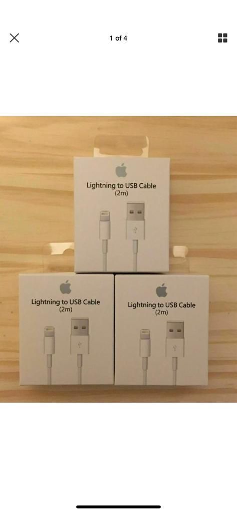 3packs For iPhone 6/6s/7/8/X /Xr/11/11pro Lightning USB Cable Charger 2M Brand Guarantee✅BEWARE of Fakes✅Top USA Seller 🏆iphone