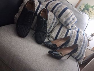Christian Louboutin Spiked Sneakers and Heels Set