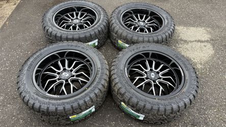 20 INCH BRAND NEW VISION RIMS AND TIRES, 6 lug