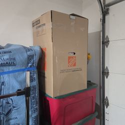 Wardrobe Box Full Of Clean Packing Paper