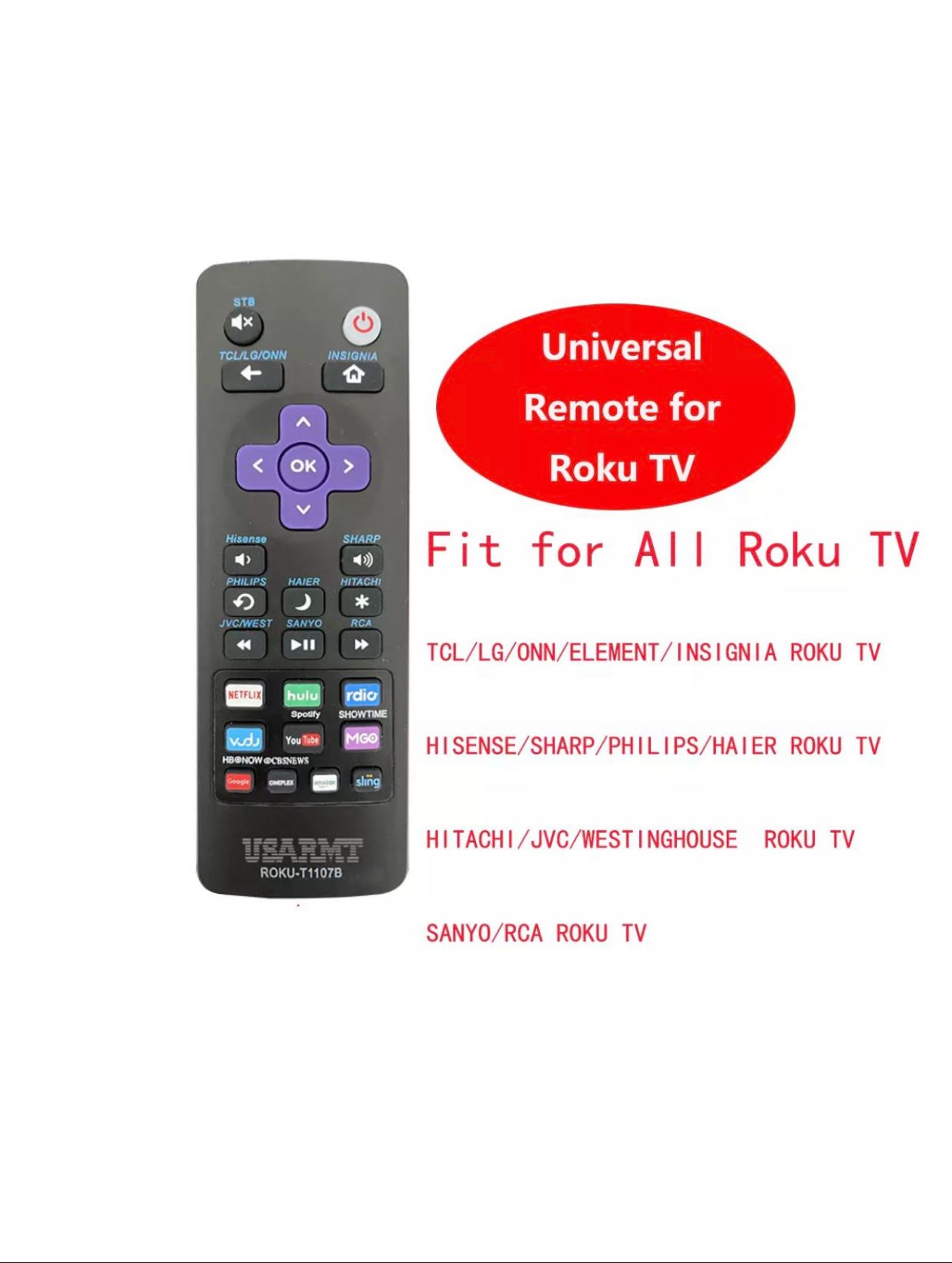 Universal Remote control for All Roku TVs and ROKU BOX 1/2/3/4/ EXPRESS/ PREMIERE/ ULTRA