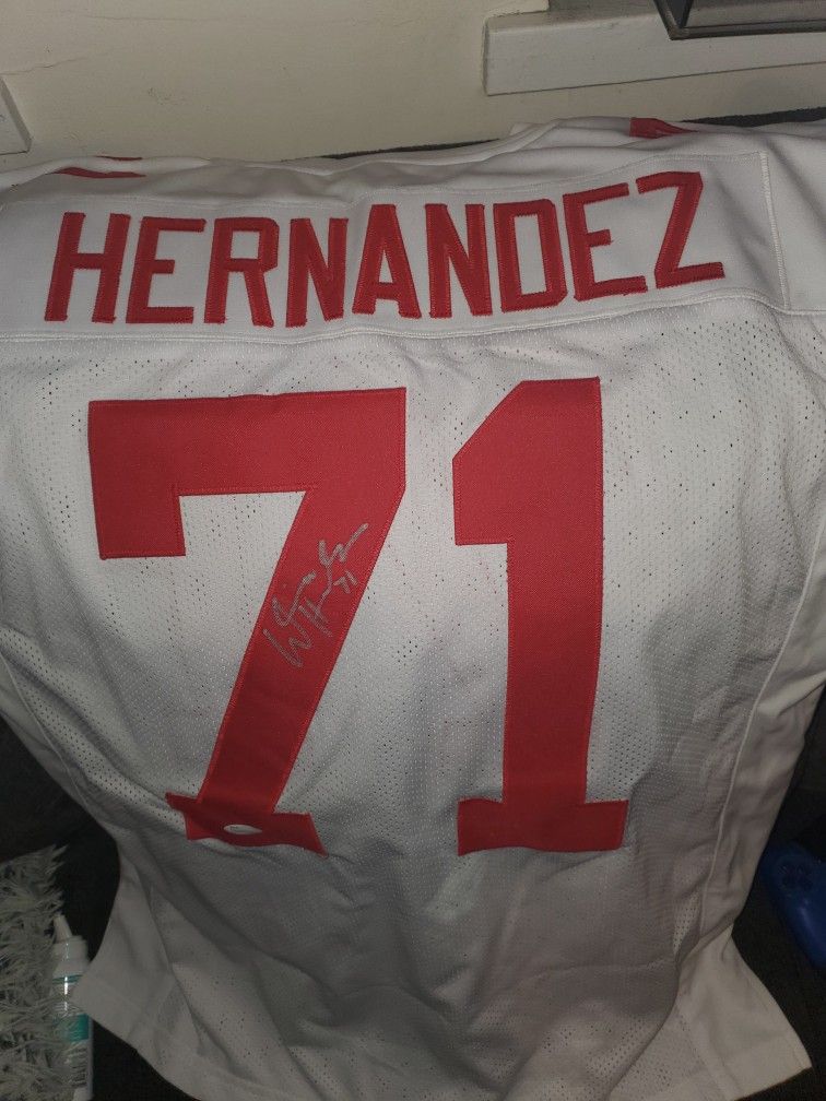 Will Hernandez Autographed Custom Jersey