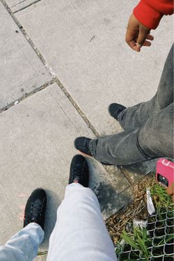 Black and Red Low-Top Sneakers