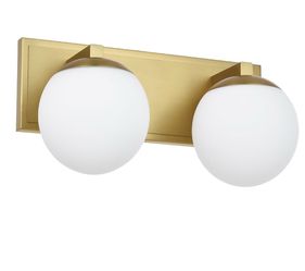 Gold Bathroom Vanity Light Fixtures, 2-Light Globe Bathroom Lighting Fixtures Over Mirror, Modern Wall Lights for Living Room, Long Backplate, Standar