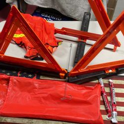 Car Safety Package Reflectors Glow Lights Vest More 