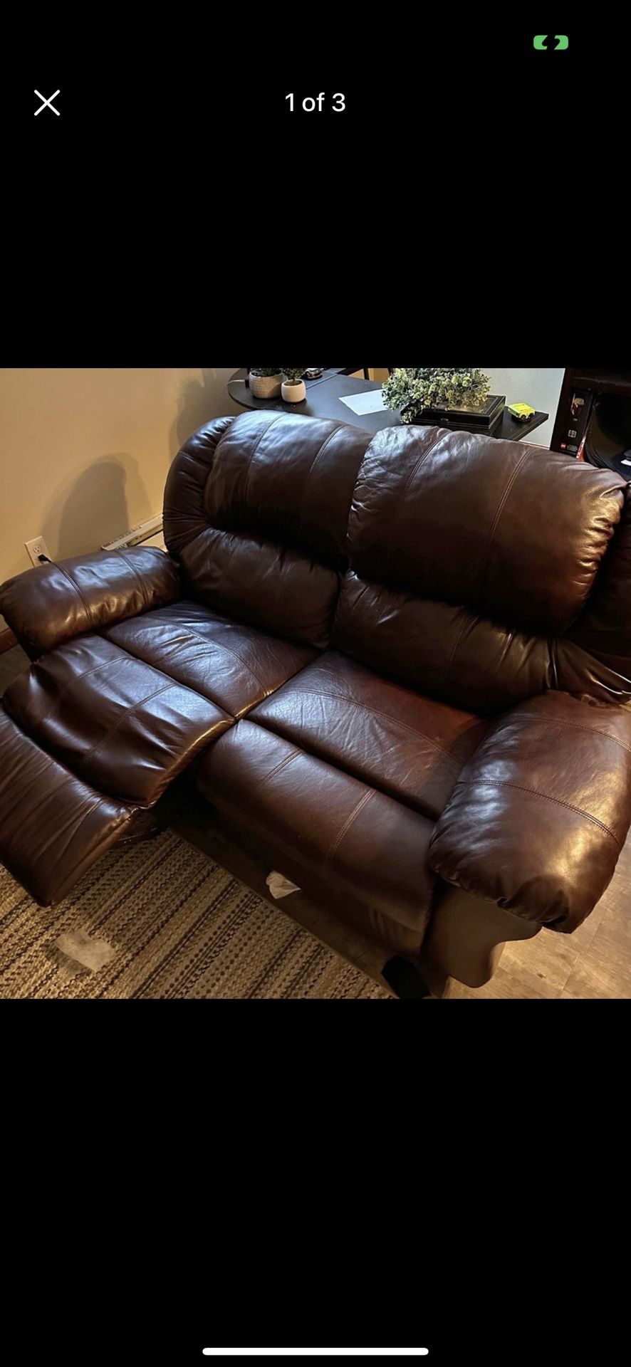 Leather Love Seat