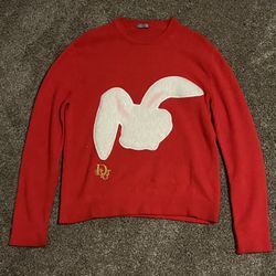 DIOR RED RABBIT FLEECE LONG SLEEVE