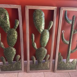 3pc Cactus Artwork