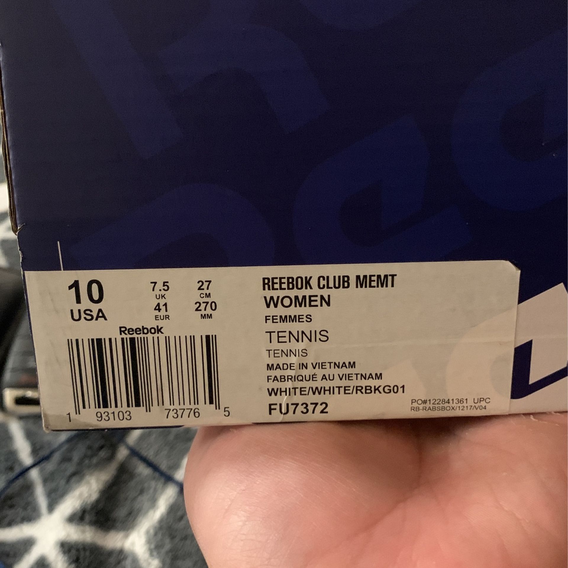 Womens Reebok Club | Size 10 | White