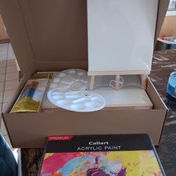 Acrylic Paint And Easels