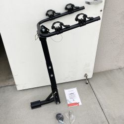 New in Box $55 Tilt Folding 2-Bike Hitch Mount Rack Bicycle Carrier for 2” Hitch w/ Straps 70 lbs Max