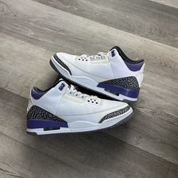 Jordan 3 dark iris size 8