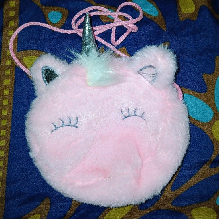 Adorable Unicorn Pink Small Crossbody Bag