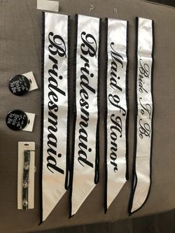 Brand new with tags Bridal party sashes $7