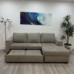 FREE DELIVERY SECTIONAL GRAY SOFABED CLEAN GOOD CONDITION COUCH