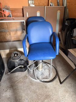 Salon chairs, Dryer, And Shampoo Bowls