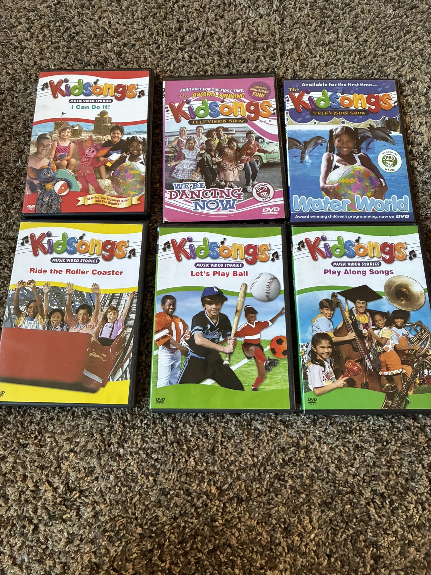 6 Kidsongs DVDs Vintage PBS Kids