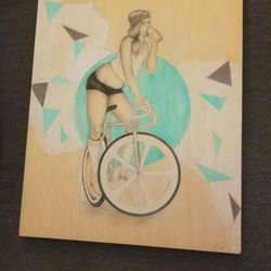Original Art Signed C 2013 On Wood