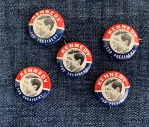 Vintage Kennedy for President Campaign Pin (5 in total)