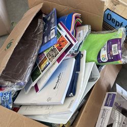 Box Full Of Art Supplies 