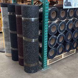 Over 100 Rolls In Stock! RUBBER FLOORING GYM FLOOR - COMMERCIAL GRADE! Heavy Duty Indestructible, Better Than Horse Stall Mats 