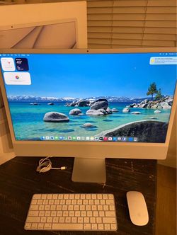 2021 Apple iMac M1 Processor  24-inch Silver 8gb Ram 512gb Ssd Complete With Original Box , Keyboard And Mouse