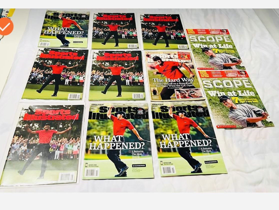 Lot Of 11 Tiger Woods Magazines! 