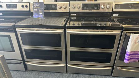 Stainless steel double oven stove