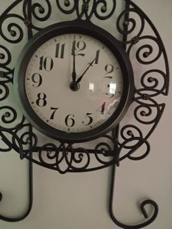 Decorative Wrought Iron Wall Clock