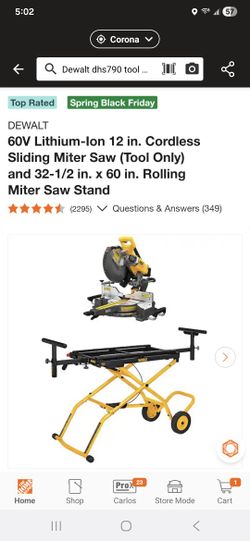 Dewalt Cordless And Corded Miter Saw 12"